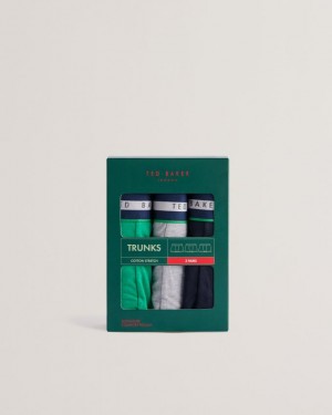 Bielizny Męskie Ted Baker Three Pack Of Multistripe Waist Trunks Kolorowe Polska | PL-LMSQI9517