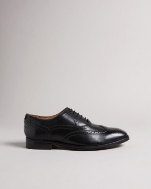 Buty Brogue Męskie Ted Baker Formal Leather Czarne Polska | PL-DMNAL4527