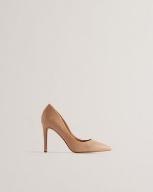 Buty Na Obcasie Damskie Ted Baker Court With Embellished Heel Beżowe Polska | PL-QWFRM3027