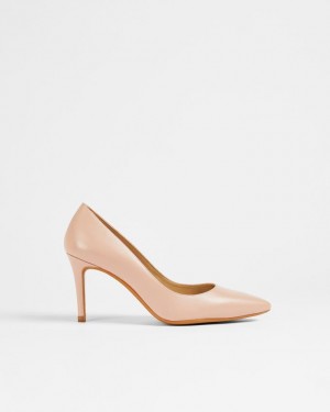 Buty Na Obcasie Damskie Ted Baker Leather Court Różowe Polska | PL-DLRZQ7831