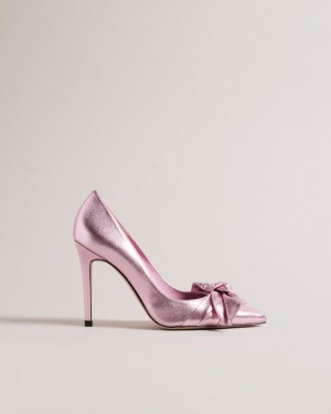 Buty Na Obcasie Damskie Ted Baker Metallic Court Głęboka Różowe Polska | PL-QVMOF8624