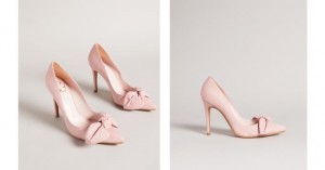 Buty Na Obcasie Damskie Ted Baker Moire Satin Bow Court Różowe Polska | PL-UVOZG4875