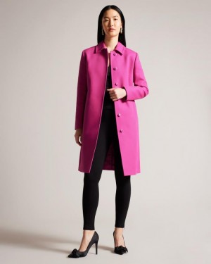 Płaszcz Damskie Ted Baker Belted Midi Trench Głęboka Fioletowe Polska | PL-QXWRB6023