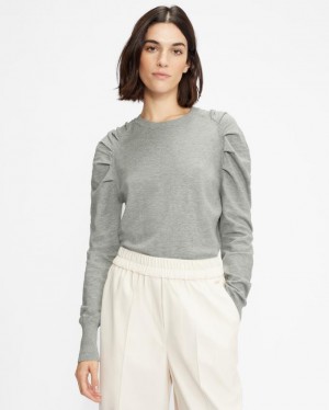 Sweter Damskie Ted Baker Pleat Detail Szare Polska | PL-BCIOH6173