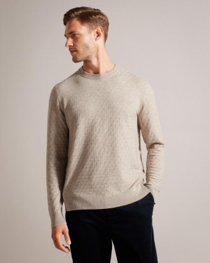 Sweter Męskie Ted Baker Long Sleeve T Knit Brązowe Brązowe Polska | PL-CEINO6843