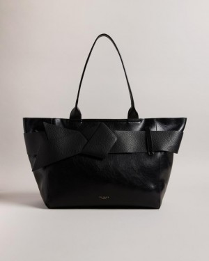 Torby Tote Damskie Ted Baker PU Large Czarne Polska | PL-CWNRU2430