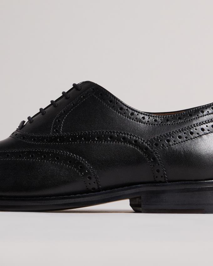 Buty Brogue Męskie Ted Baker Formal Leather Czarne Polska | PL-JEBUC5463