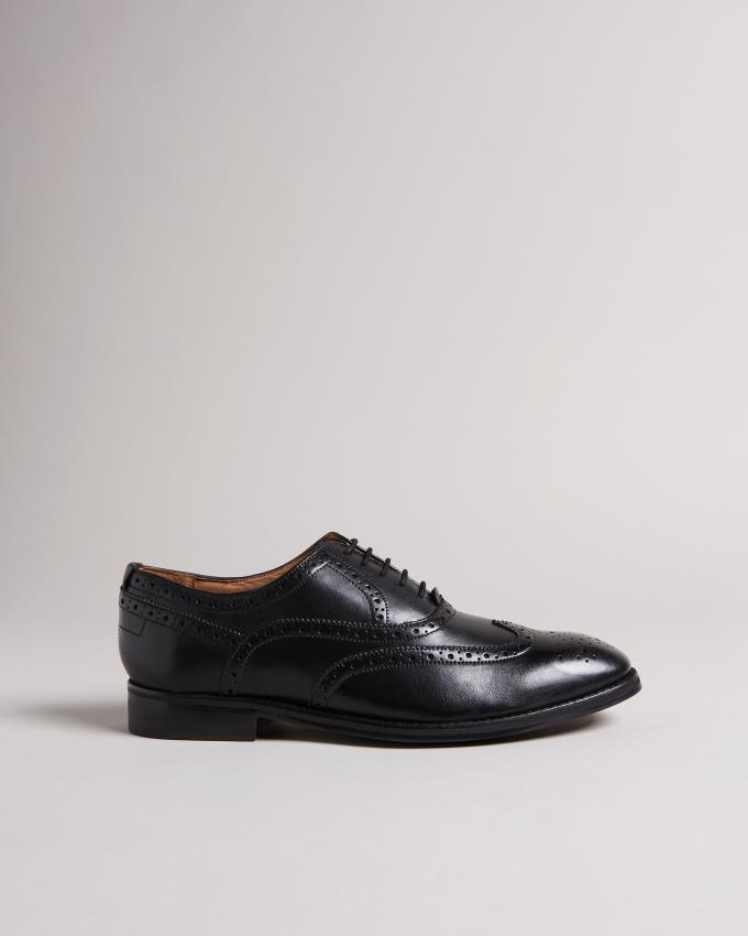 Buty Brogue Męskie Ted Baker Formal Leather Czarne Polska | PL-JEBUC5463