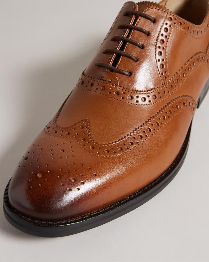 Buty Brogue Męskie Ted Baker Formal Leather Brązowe Polska | PL-UKRDG3461