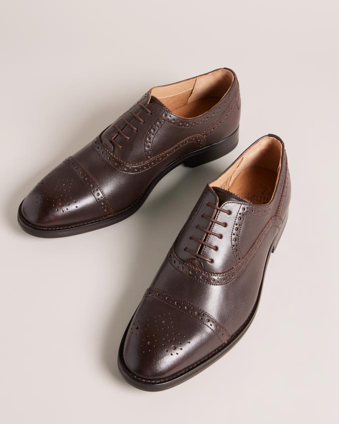 Buty Brogue Męskie Ted Baker Formal Leather Ombre Toe Cap Brązowe Polska | PL-VWGJT7648