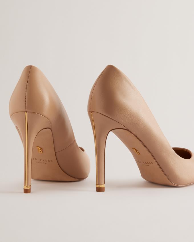 Buty Na Obcasie Damskie Ted Baker Court With Embellished Heel Beżowe Polska | PL-QWFRM3027