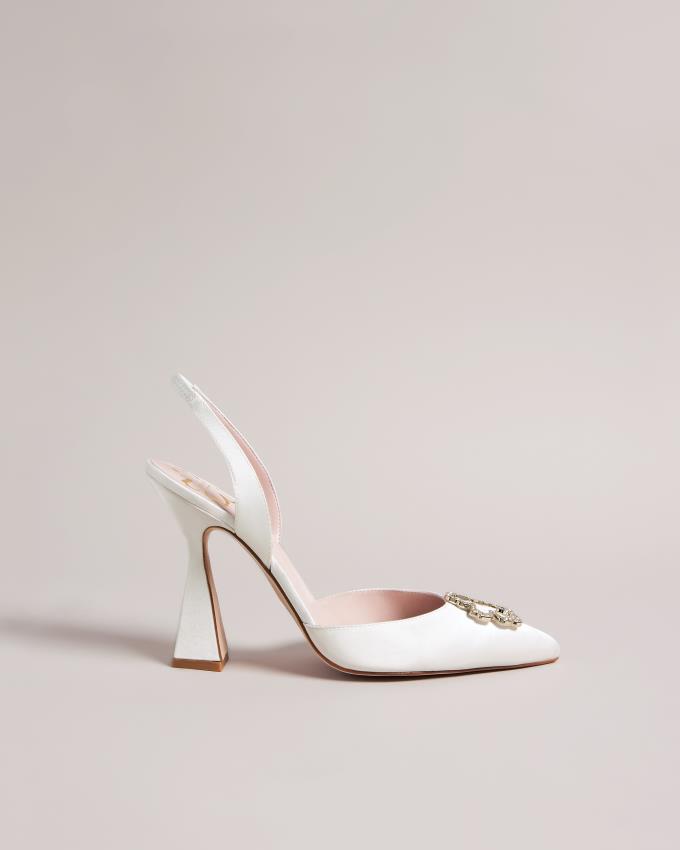 Buty Na Obcasie Damskie Ted Baker Embellished Heeled Court Białe Polska | PL-XRVJN6425