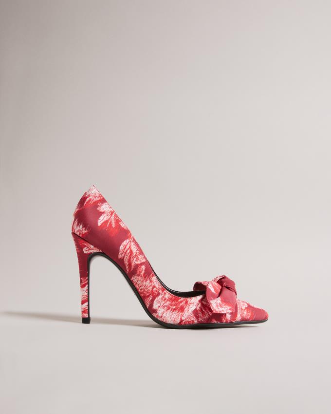 Buty Na Obcasie Damskie Ted Baker Glitched Floral Court Czerwone Polska | PL-ZEPUO5782