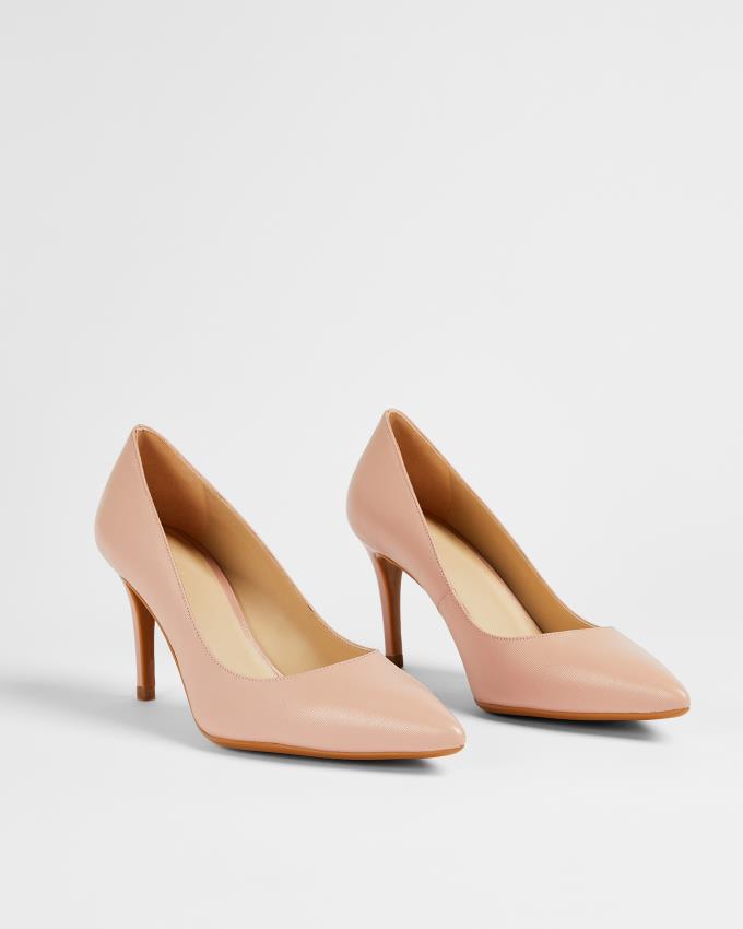 Buty Na Obcasie Damskie Ted Baker Leather Court Różowe Polska | PL-DLRZQ7831