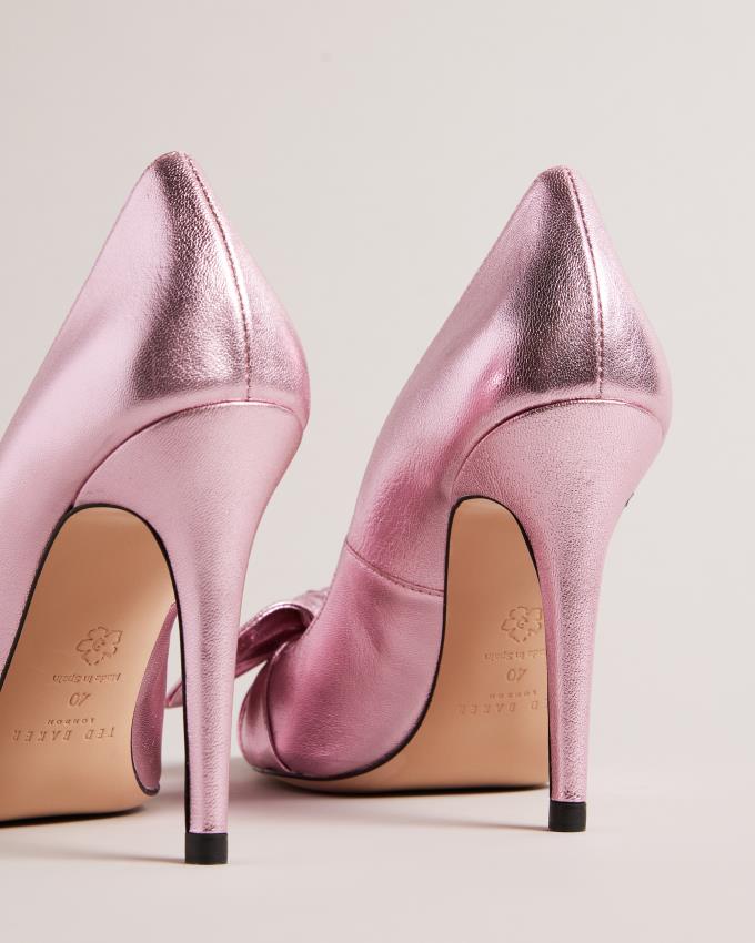 Buty Na Obcasie Damskie Ted Baker Metallic Court Głęboka Różowe Polska | PL-QVMOF8624