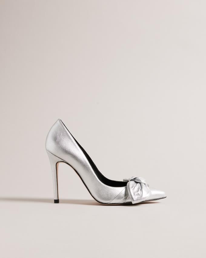 Buty Na Obcasie Damskie Ted Baker Metallic Court Srebrne Polska | PL-ATCRZ4560