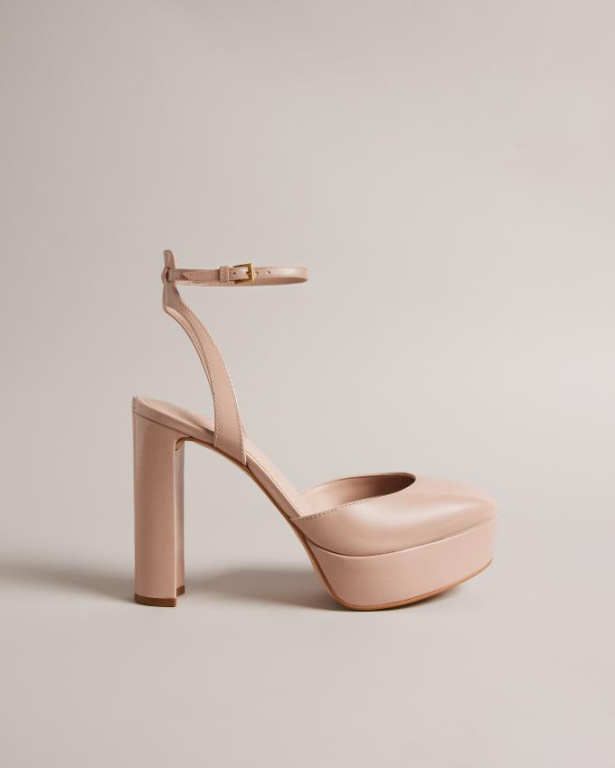 Buty Na Obcasie Damskie Ted Baker Patent Platform High Beżowe Polska | PL-AQWNM5723