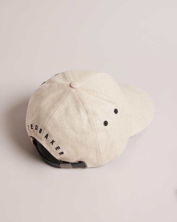 Czapka Męskie Ted Baker Linen Baseball Kremowe Polska | PL-GFQMK7095