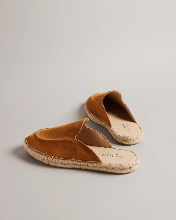 Espadryle Męskie Ted Baker Suede Mule Brązowe Polska | PL-UQAKZ8637