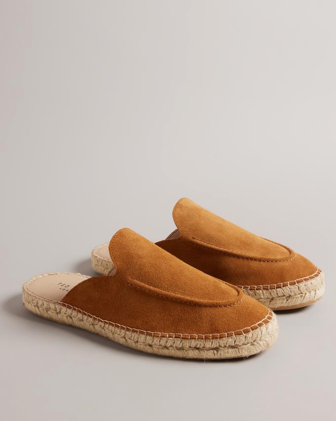 Espadryle Męskie Ted Baker Suede Mule Brązowe Polska | PL-WVMTL5048