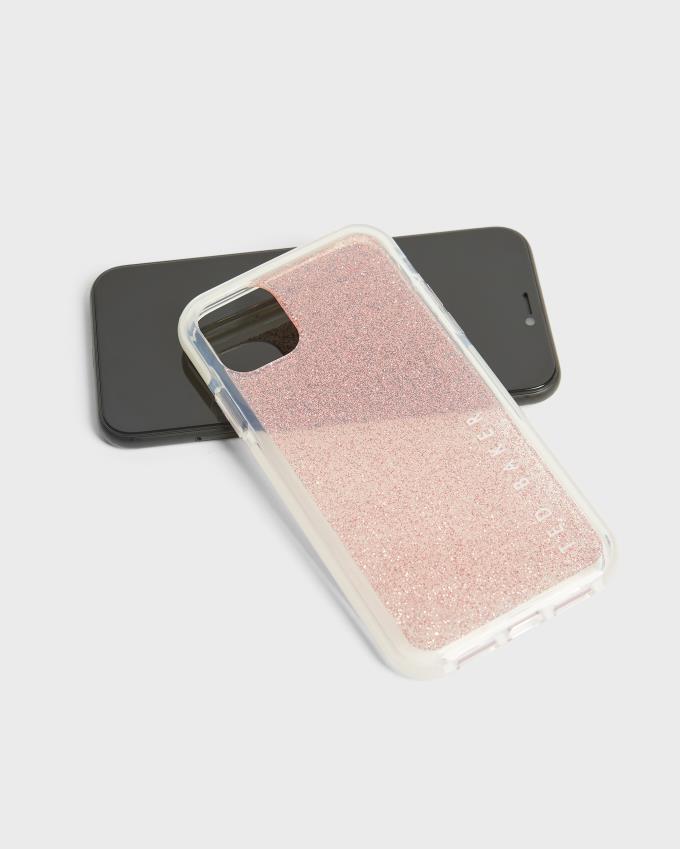 Etui Damskie Ted Baker Glitter Antishock iPhone 11 Różowe Polska | PL-TVUHB8274