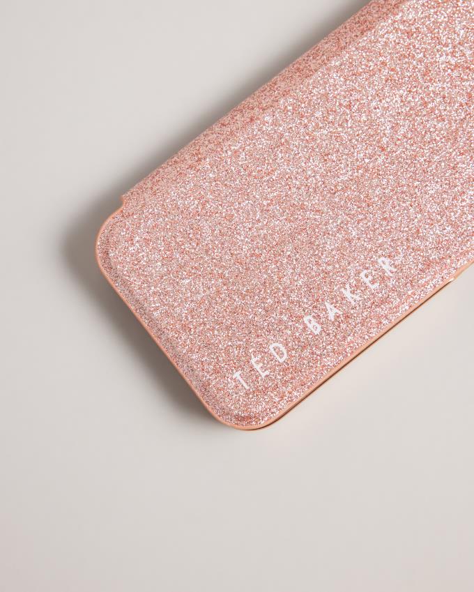 Etui Damskie Ted Baker Glitter iPhone 14 Pro Mirror Różowe Polska | PL-OWTIY4861