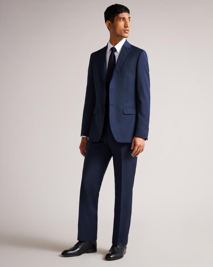 Kamizelka Garniturowa Męskie Ted Baker Regular Navy Twill Suit Granatowe Polska | PL-OBFAZ3672