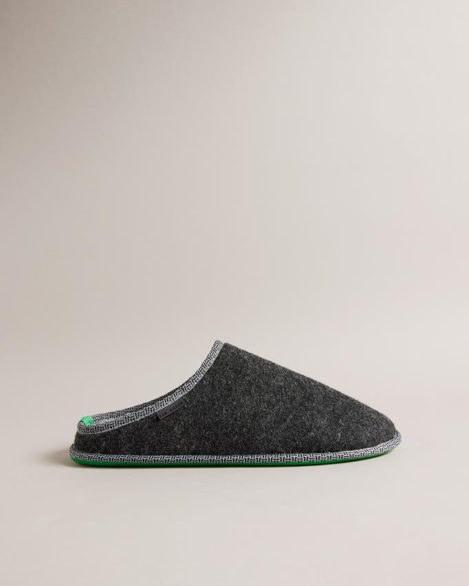 Kapcie Męskie Ted Baker Wool Blend Felt Szare Polska | PL-RUVJE9621