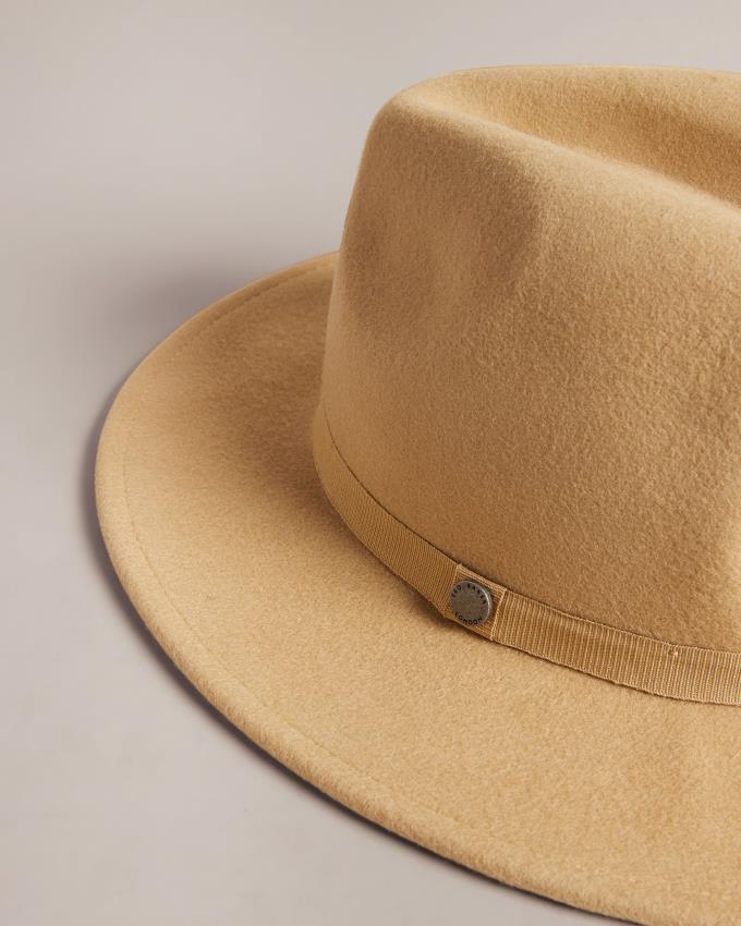 Kapelusz Męskie Ted Baker Wool Felt Trilby Brązowe Polska | PL-RHLTZ7901