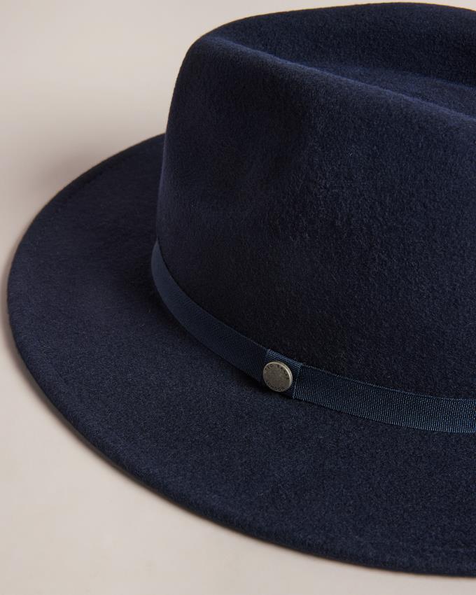 Kapelusz Męskie Ted Baker Wool Felt Trilby Granatowe Polska | PL-STMLI7938