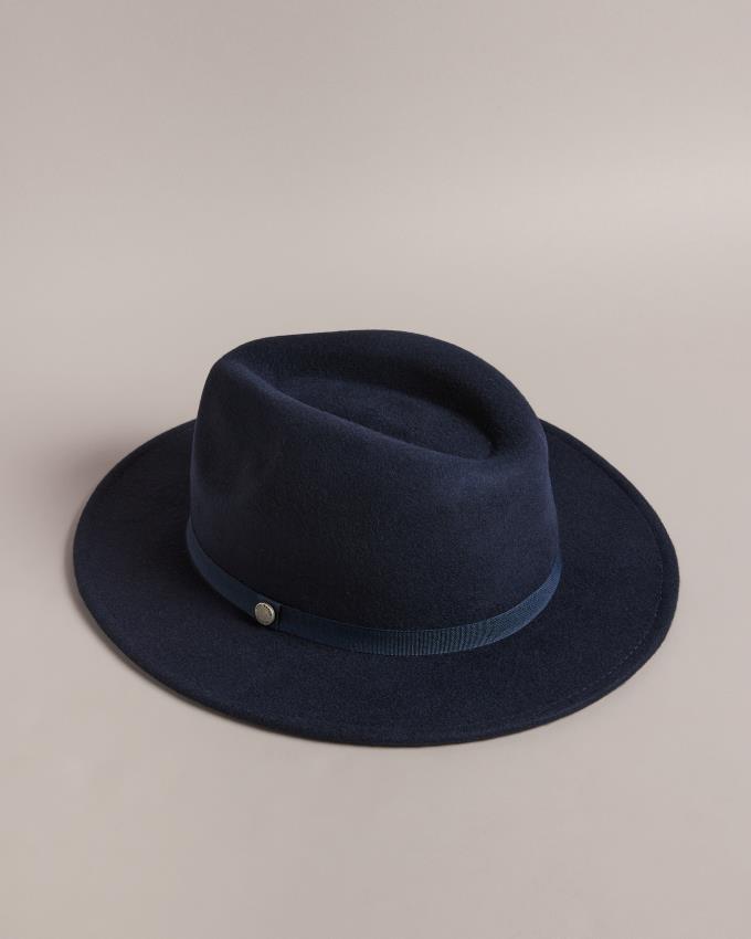 Kapelusz Męskie Ted Baker Wool Felt Trilby Granatowe Polska | PL-STMLI7938