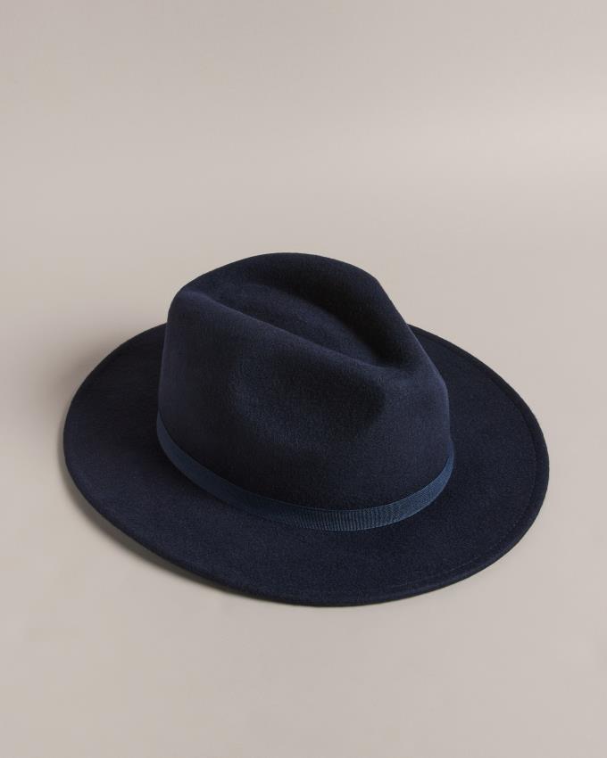 Kapelusz Męskie Ted Baker Wool Felt Trilby Granatowe Polska | PL-STMLI7938