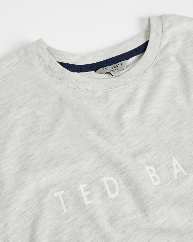 Koszulka Męskie Ted Baker Short Sleeve Branded Szare Polska | PL-UYNRT3906