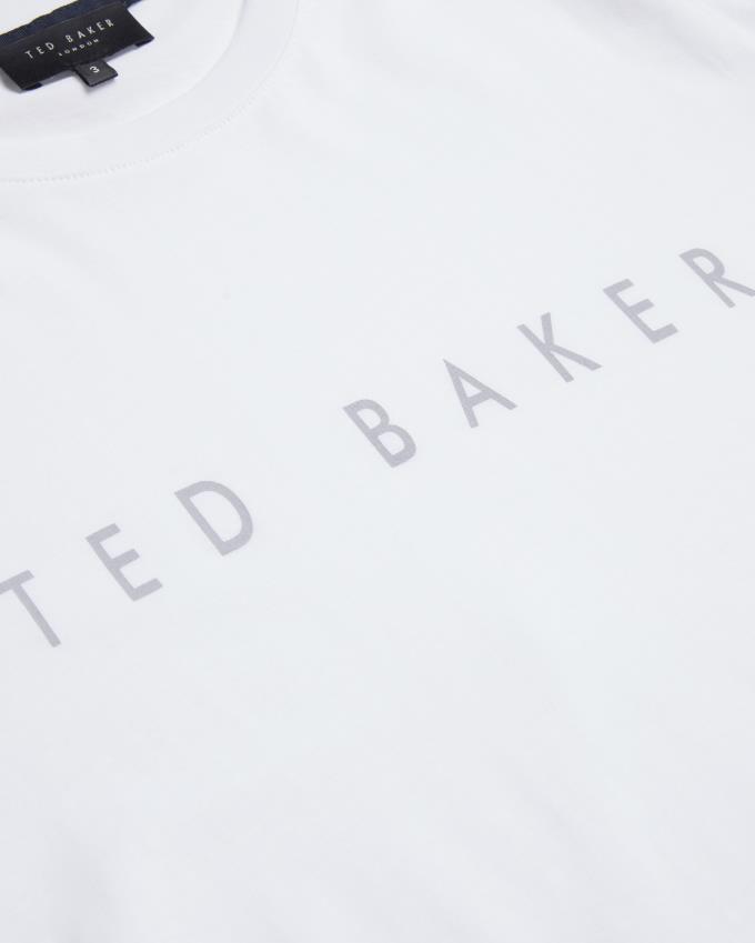 Koszulka Męskie Ted Baker Short Sleeve Branded Białe Polska | PL-YRDZK2957