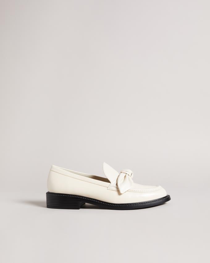 Loafersy Damskie Ted Baker Bow Detail Beżowe Polska | PL-WHKEI7345