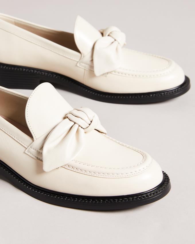 Loafersy Damskie Ted Baker Bow Detail Beżowe Polska | PL-ETKAR0243