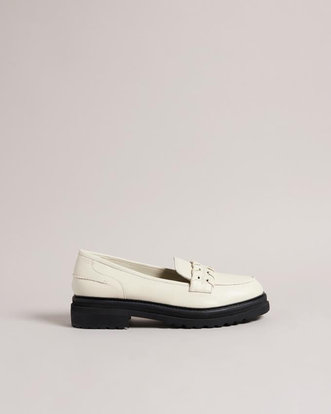 Loafersy Damskie Ted Baker Whipstitch Detail Beżowe Polska | PL-LAEXU4906