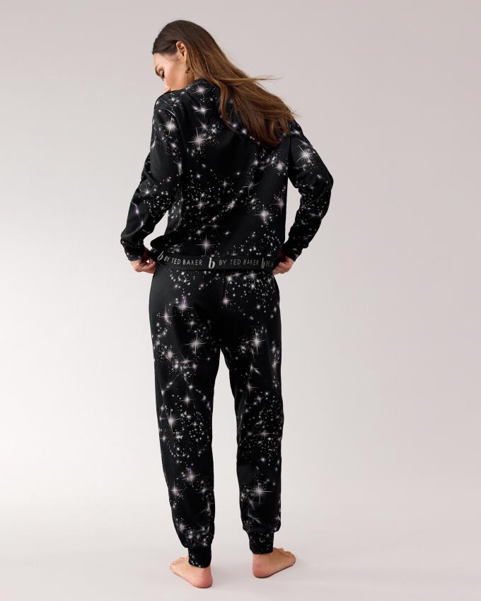 Piżama Damskie Ted Baker Star Print Pyjama Set Granatowe Polska | PL-MZQHW9206