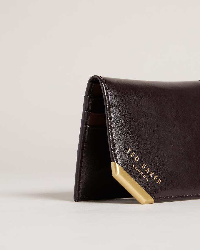 Portfel Męskie Ted Baker Leather Card Brązowe Czekolada Polska | PL-USHGL9247