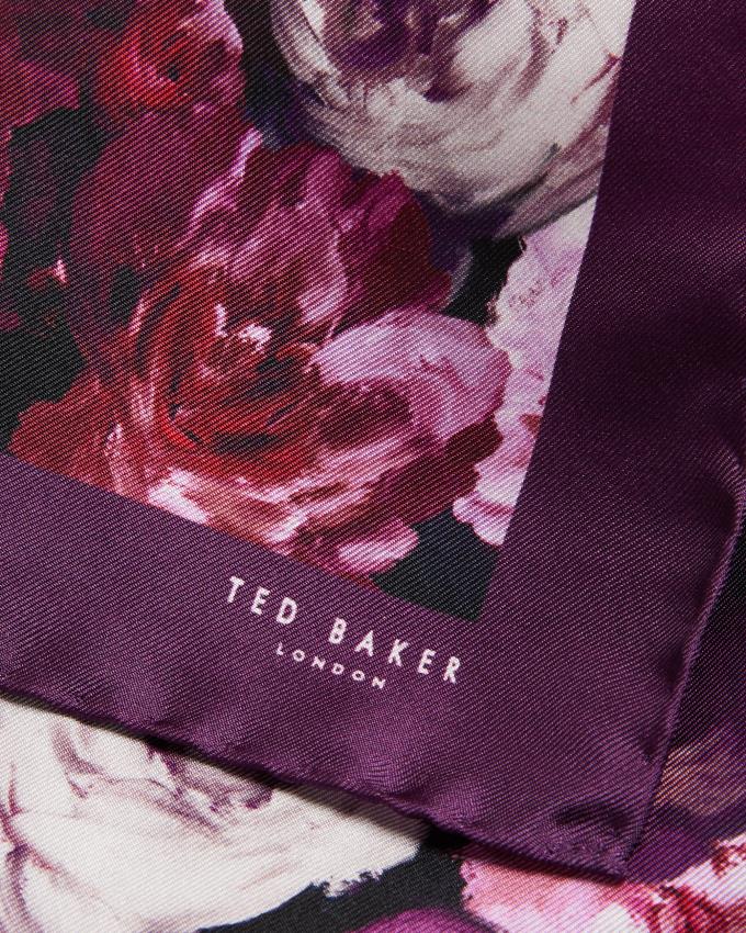 Poszetki Męskie Ted Baker Painted Floral Silk Pocket Square Różowe Polska | PL-OMFCY3910