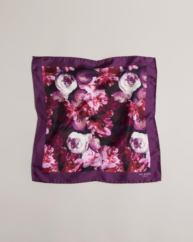 Poszetki Męskie Ted Baker Painted Floral Silk Pocket Square Różowe Polska | PL-OMFCY3910