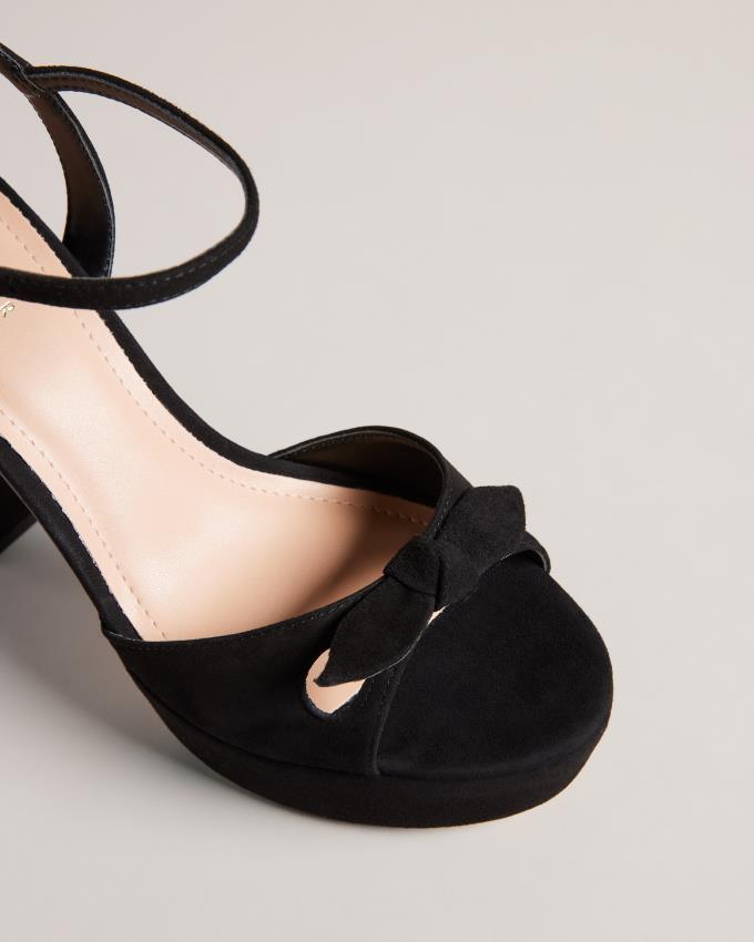 Sandały Damskie Ted Baker Heeled Platform Czarne Polska | PL-CIFVA2850