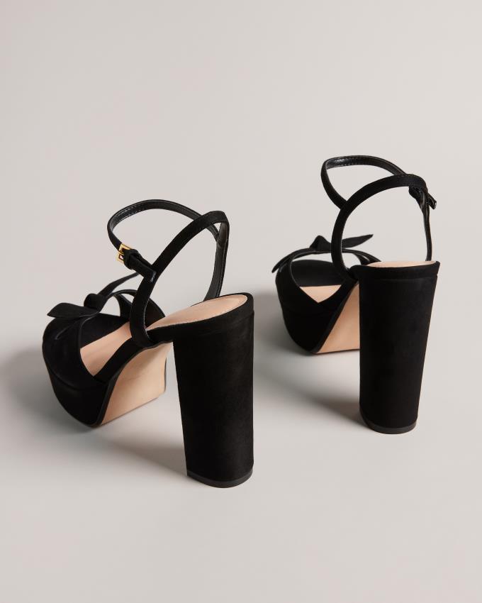 Sandały Damskie Ted Baker Heeled Platform Czarne Polska | PL-CIFVA2850