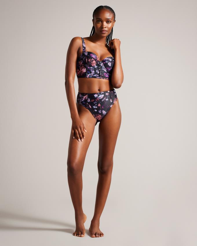 Stroje Pływackie Damskie Ted Baker High Waisted Bikini Bottom Czarne Polska | PL-YCWJD2130