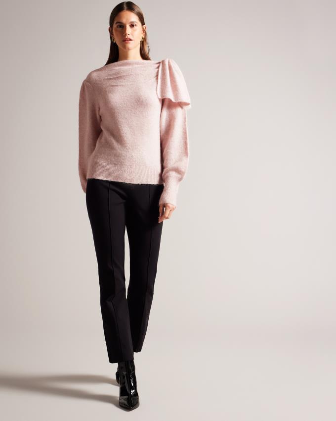 Sweter Damskie Ted Baker Bow Embellished Różowe Polska | PL-HRLVG8264