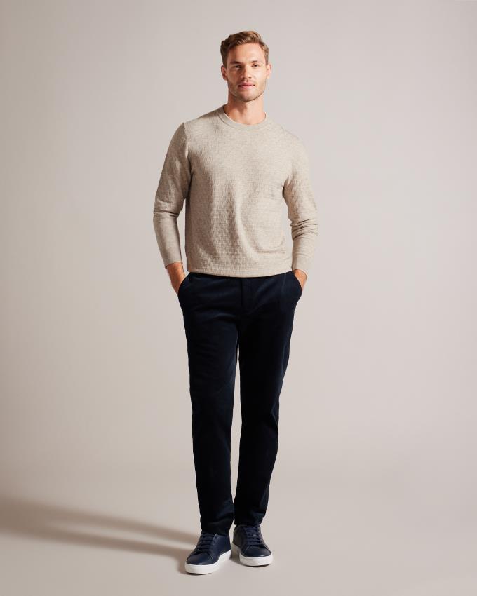 Sweter Męskie Ted Baker Long Sleeve T Knit Brązowe Brązowe Polska | PL-CEINO6843