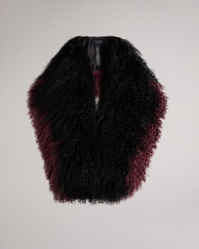 Szalik Damskie Ted Baker Shearling Czarne Polska | PL-JFNCT6043